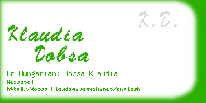 klaudia dobsa business card